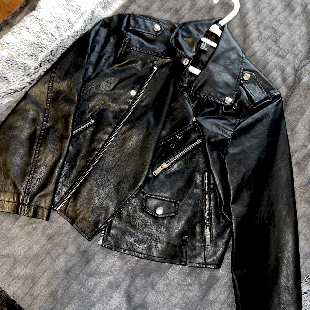 Faux leather jacket